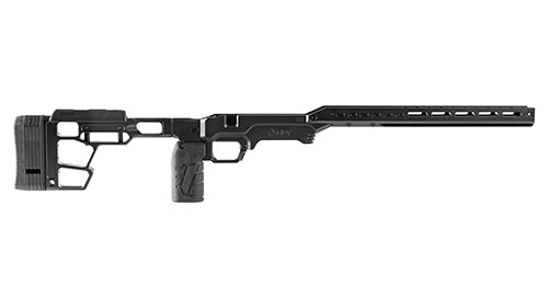 MDT Chassis - LSS Gen3 System för Ruger American erbjuder överlägsen stabilitet och ergonomi, perfekt för tävlingsskytte och precision.